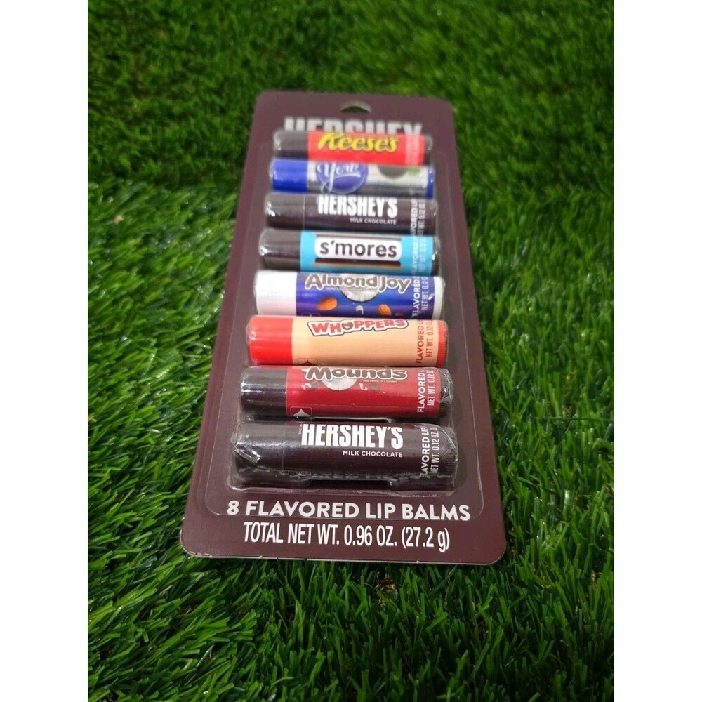 Hershey's Milk Chocolate Flavored Lip Balm 8 Pack NEW Unopened